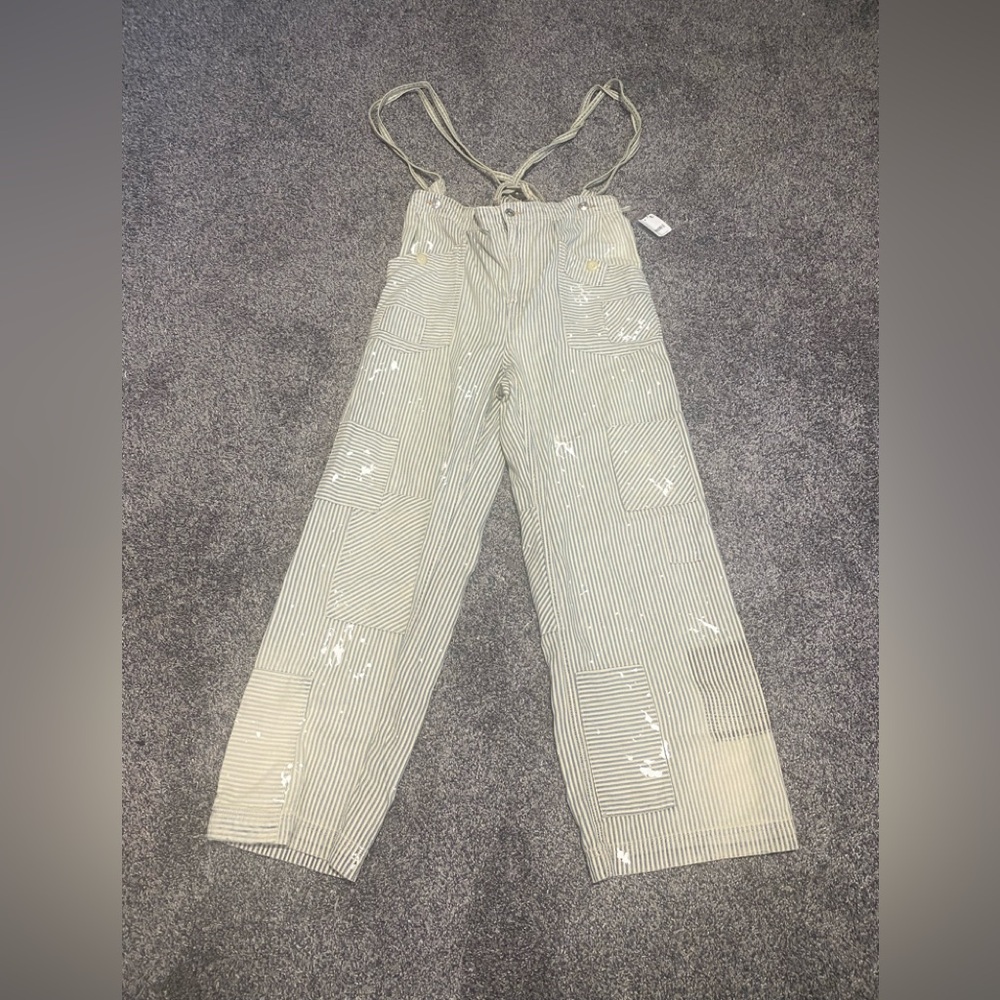 We The Free Always and Forever Railroad Striped Jeans Overalls - Picture 6 of 7